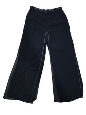 Laura Olivia Chiffon Mesh Overlay Lined High Rise Wide-Leg Pants Size 16 Canada